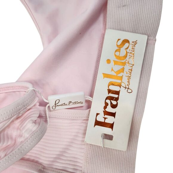 FRANKIES BIKINIS Swim Top Womens Medium Rose Water Pink Drew Bikini‎ Top NWT - Picture 7 of 7
